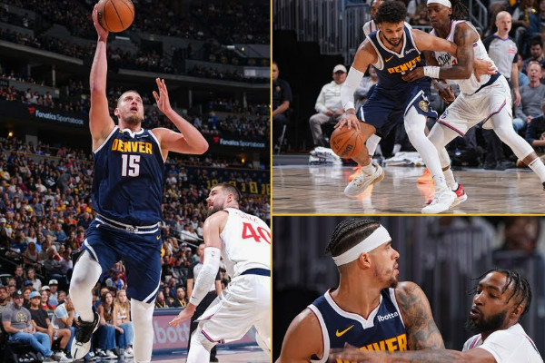 哈登鲍威尔联手助快船队109-104战胜掘金队!