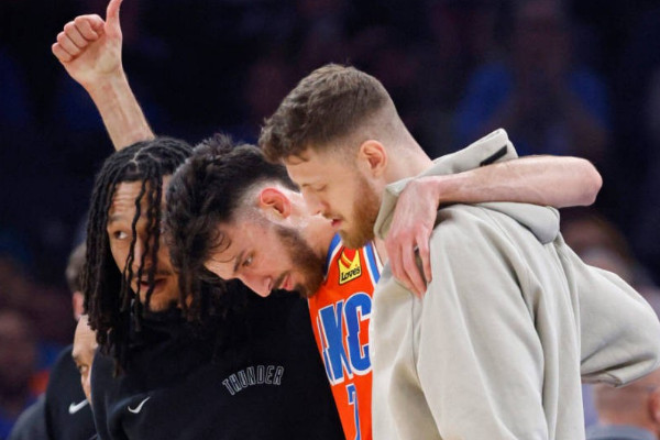 雷霆队霍姆格伦更新伤情，骨盆骨折引关注！